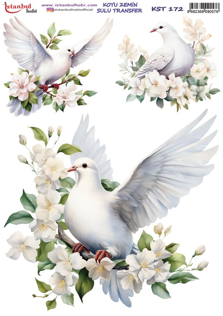 Koyu Zemin Sulu Transfer Kağıdı 25x35cm KST-172