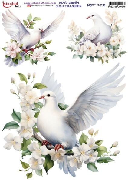 Koyu Zemin Sulu Transfer Kağıdı 25x35cm KST-172