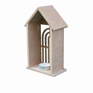 Ahşap Yılbaşı T-Light Mumluk 19,5x12cm F830