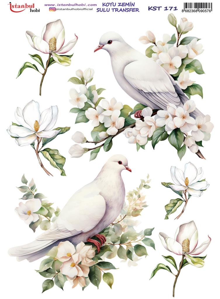 Koyu Zemin Sulu Transfer Kağıdı 25x35cm KST-171