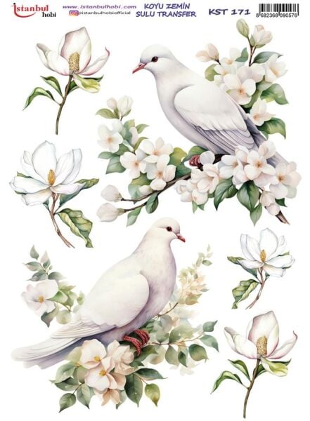 Koyu Zemin Sulu Transfer Kağıdı 25x35cm KST-171