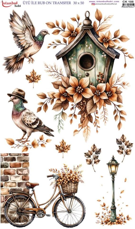 Ütü İle Rub On Transfer Kağıdı 30x50cm CK108