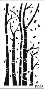 Çiçek Desen Stencil Şablon (15x30) F-096