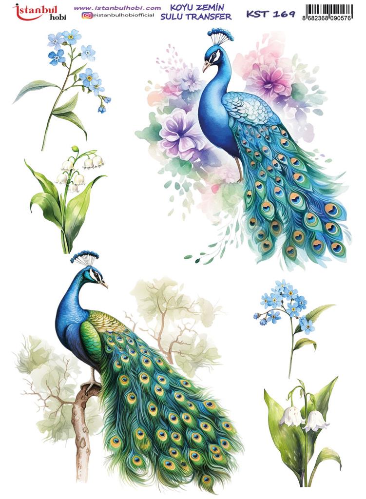 Koyu Zemin Sulu Transfer Kağıdı 25x35cm KST-169