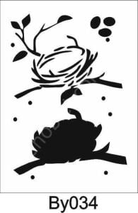 Boyutlu Desen Stencil Şablon (15x20) BY-034