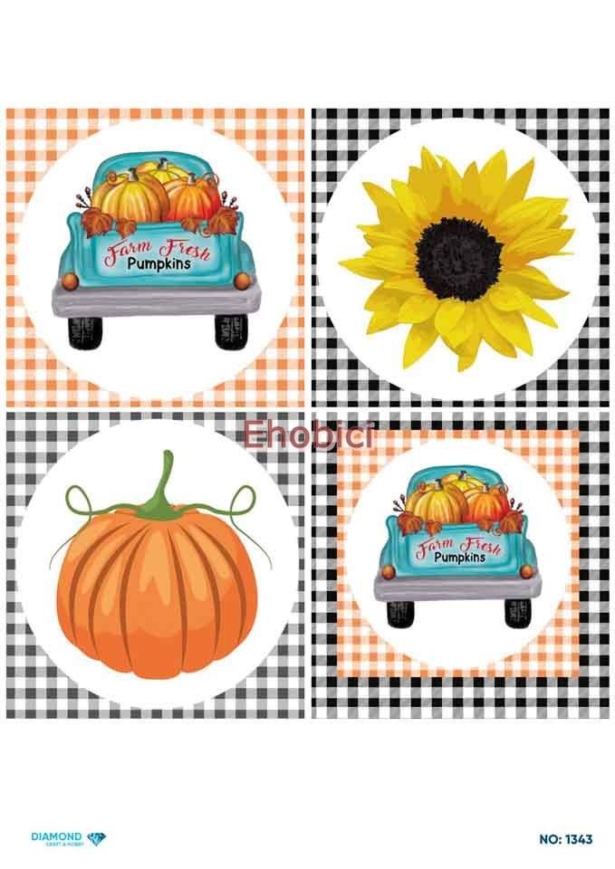 Diamond Pirinç Dekopaj Kağıdı - 1343