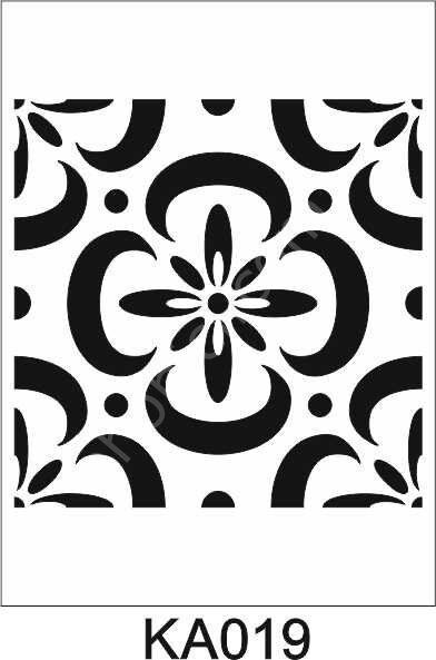 Kare ve Fayans Desenler Stencil Şablon (20x20) KA-019