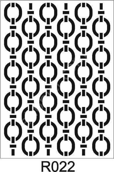 Ardışık Desen Stencil Şablon (25x35) R-022