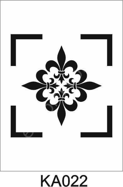 Kare ve Fayans Desenler Stencil Şablon (20x20) KA-022