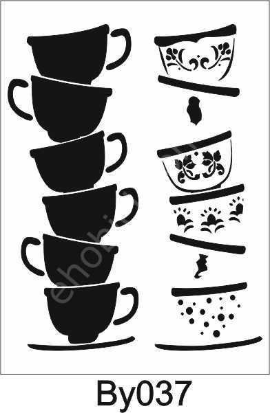 Boyutlu Desen Stencil Şablon (25x35) BY-037