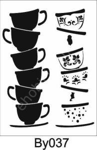 Boyutlu Desen Stencil Şablon (25x35) BY-037