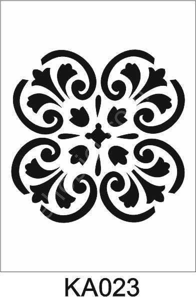 Kare ve Fayans Desenler Stencil Şablon (20x20) KA-023