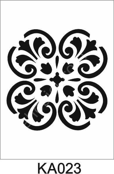 Kare ve Fayans Desenler Stencil Şablon (20x20) KA-023
