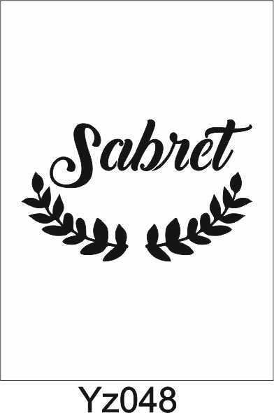 Yazı Desenler Stencil Şablon (25x25) YZ-048