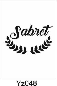 Yazı Desenler Stencil Şablon (25x25) YZ-048