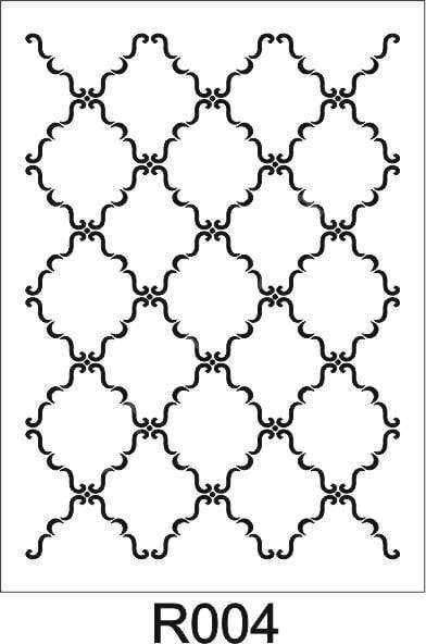 Ardışık Desen Stencil Şablon (25x35) R-004