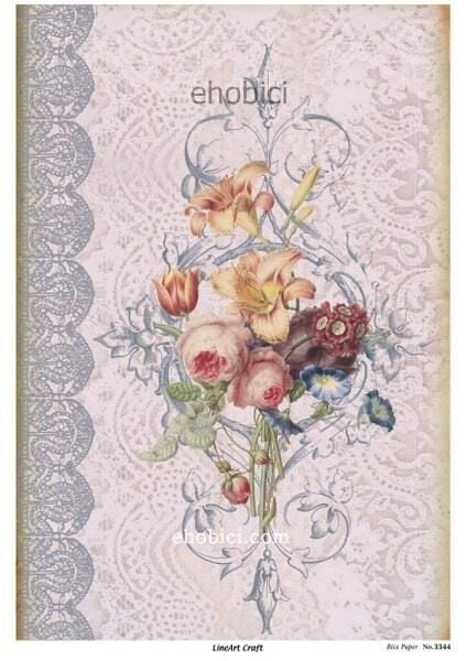 Lineart Pirinç Dekopaj Kağıdı Model - 3344