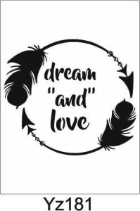 Yazı Desenler Stencil Şablon (25x25) YZ-181