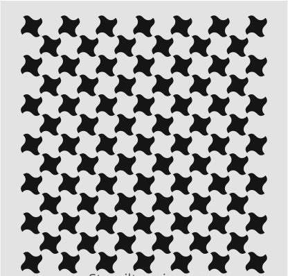 Ardışık Desen Stencil Şablon (30x30) R-064