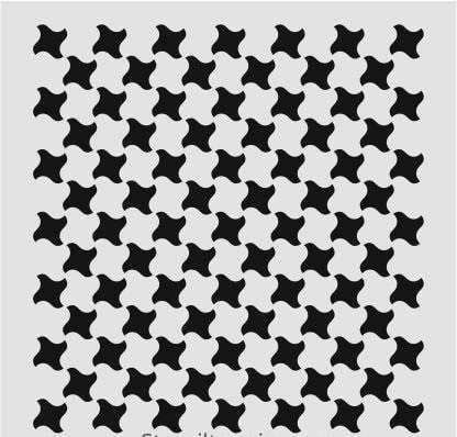 Ardışık Desen Stencil Şablon (30x30) R-064