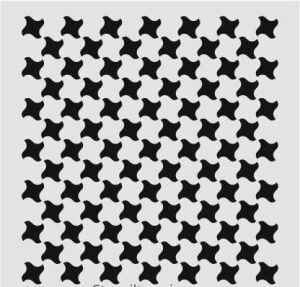 Ardışık Desen Stencil Şablon (30x30) R-064
