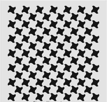 Ardışık Desen Stencil Şablon (30x30) R-064
