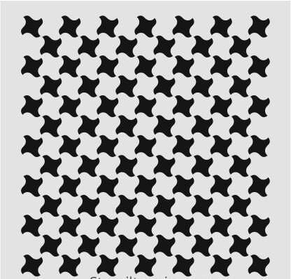 Ardışık Desen Stencil Şablon (30x30) R-064