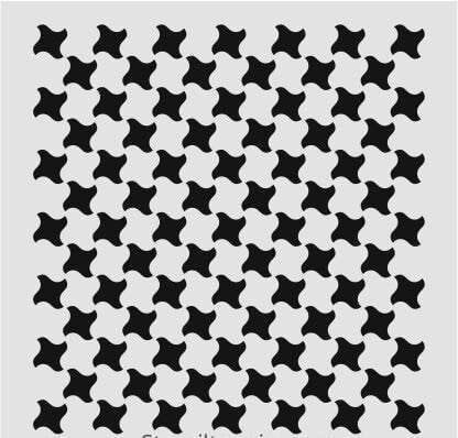 Ardışık Desen Stencil Şablon (30x30) R-064