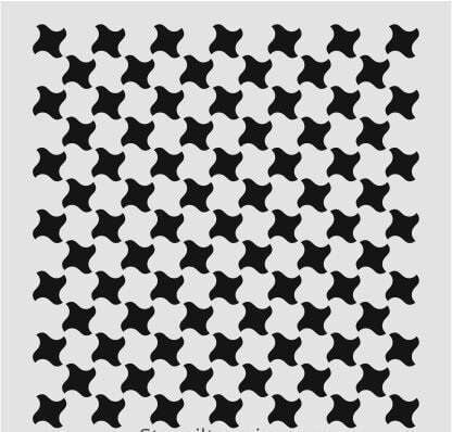 Ardışık Desen Stencil Şablon (30x30) R-064