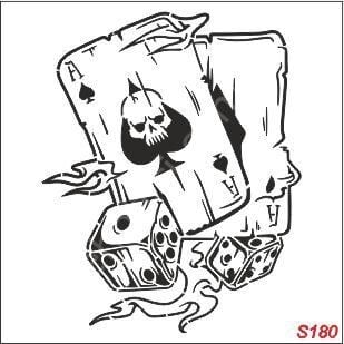 Diğer Karışık Desenler Stencil Şablon (20x20) S-180