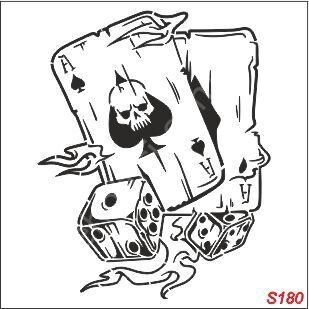 Diğer Karışık Desenler Stencil Şablon (20x20) S-180