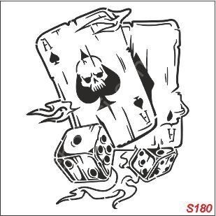 Diğer Karışık Desenler Stencil Şablon (20x20) S-180