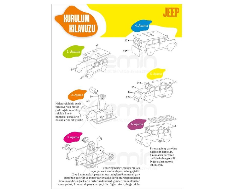 Güneş Enerjili Jeep Yapım Seti