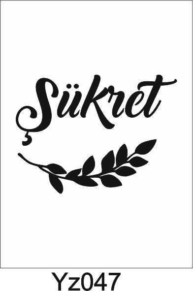 Yazı Desenler Stencil Şablon (25x25) YZ-047