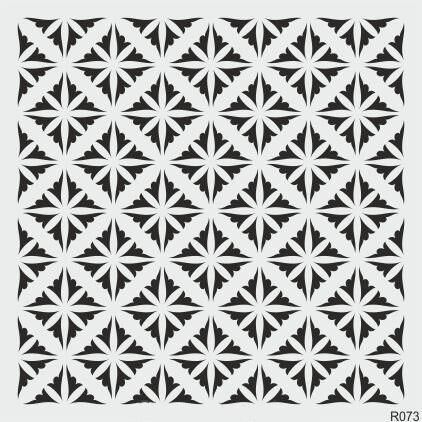 Ardışık Desen Stencil Şablon (25x25) R-073