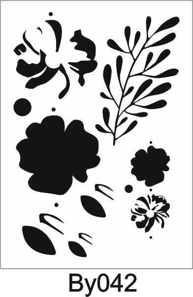 Boyutlu Desen Stencil Şablon (21x30) BY-042