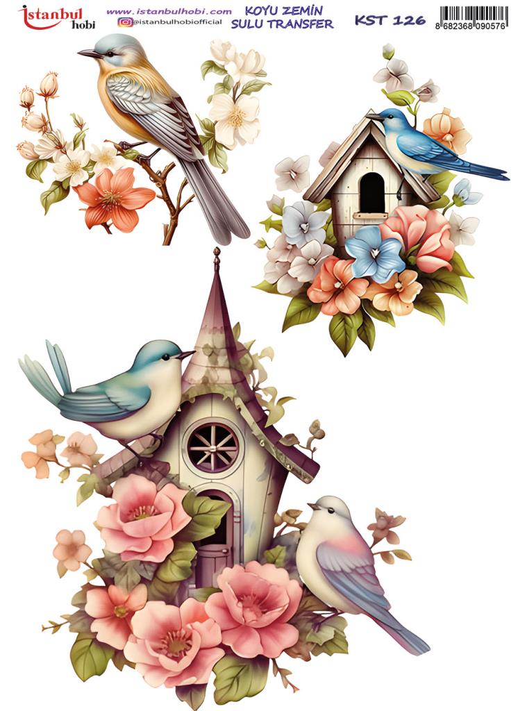 Koyu Zemin Sulu Transfer Kağıdı 25x35cm KST-126