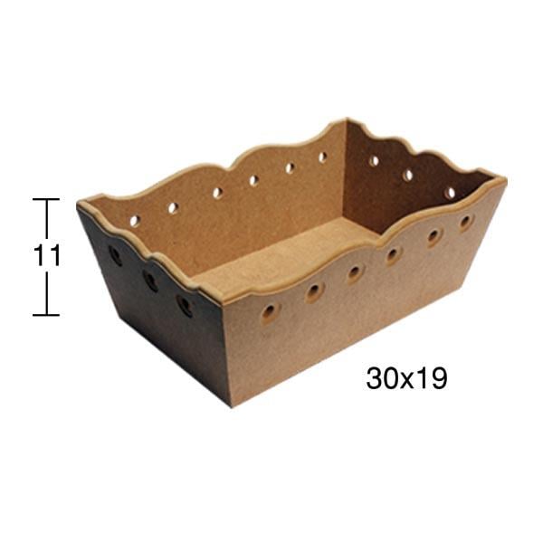 Delikli Dikdörtgen Ahşap Ekmeklik E337