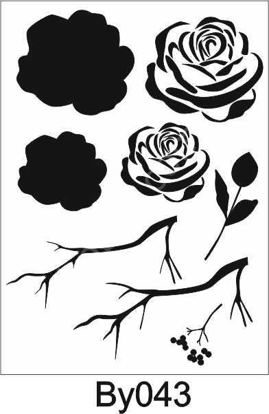 Boyutlu Desen Stencil Şablon (25x35) BY-043