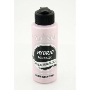 Cadence Hibrit Metalik Multisurface Boya H808 Bebek Pembe 120ml
