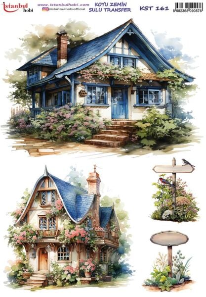 Koyu Zemin Sulu Transfer Kağıdı 25x35cm KST-161