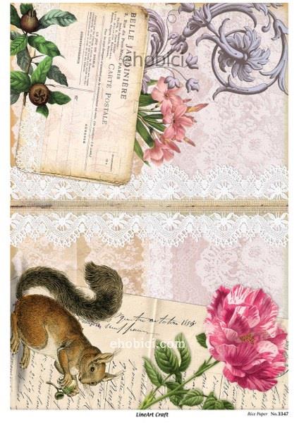 Lineart Pirinç Dekopaj Kağıdı Model - 3347