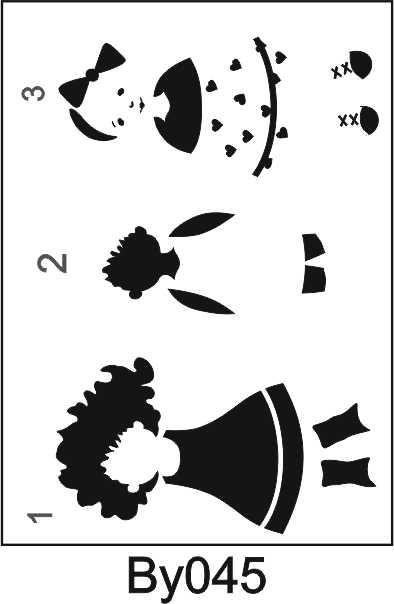 Boyutlu Desen Stencil Şablon (15x20) BY-045