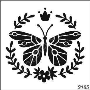 Diğer Karışık Desenler Stencil Şablon (20x20) S-185