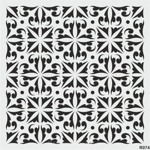 Ardışık Desen Stencil Şablon (25x25) R-074