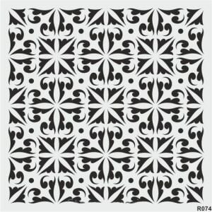 Ardışık Desen Stencil Şablon (25x25) R-074