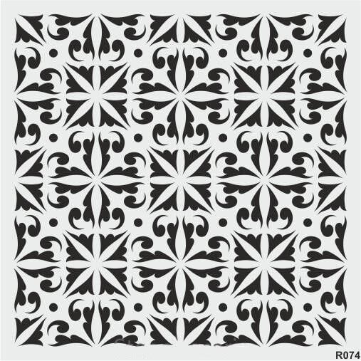 Ardışık Desen Stencil Şablon (25x25) R-074