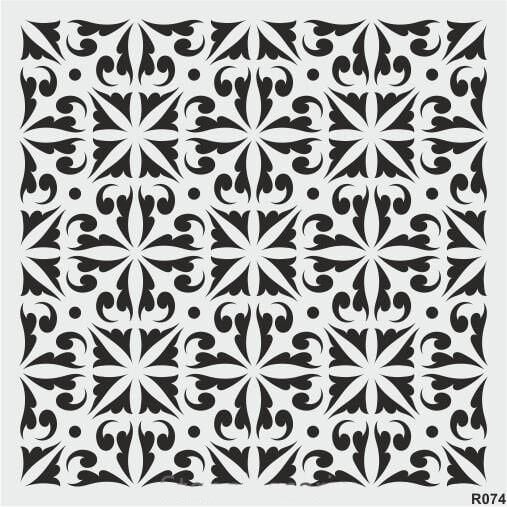 Ardışık Desen Stencil Şablon (25x25) R-074