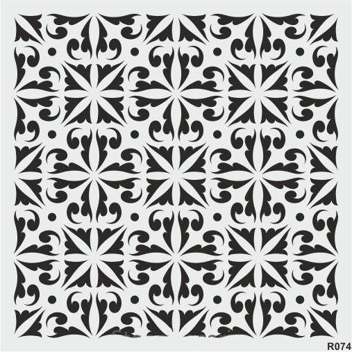 Ardışık Desen Stencil Şablon (30x30) R-074