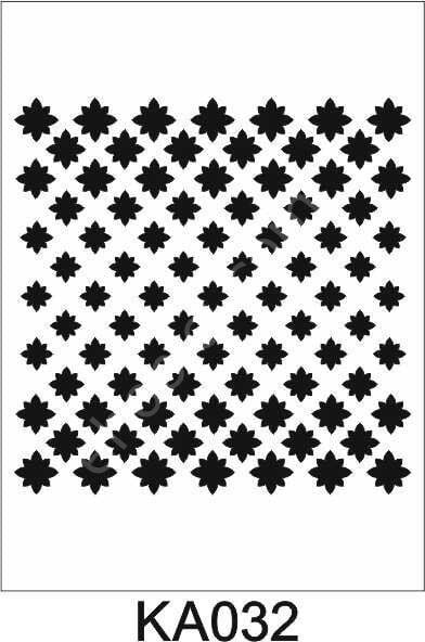 Kare ve Fayans Desenler Stencil Şablon (20x20) KA-032